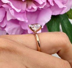 2.5 ct Radiant Solitaire Ring - Rose GP, 50% Final Sale