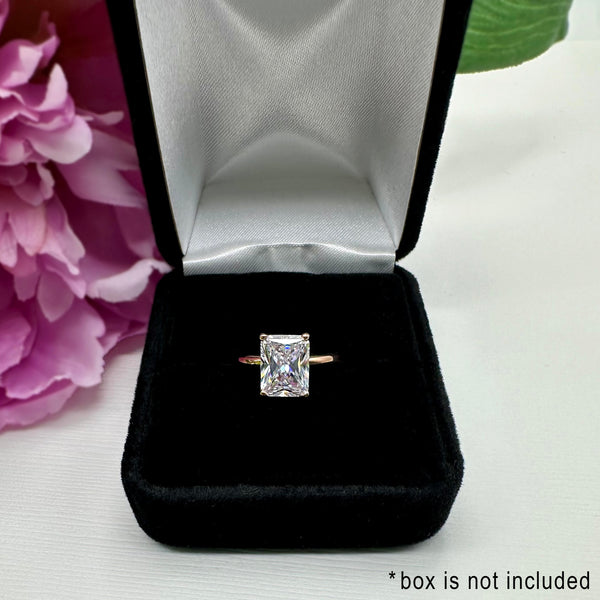 2.5 ct Radiant Solitaire Ring - Rose GP, 50% Final Sale