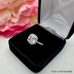 3 ctw Cushion Halo Ring