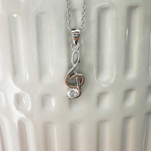 1/4 ct Music Lover Necklace - 50% off Final Sale