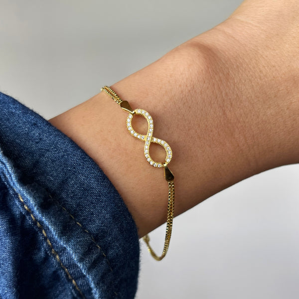 Yellow Gold Infinity Link Bracelet – Continental Jewelers, Inc.