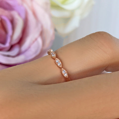 2.25 ctw Oval Accented Ring - 10k Solid Rose Gold